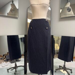 Gray Wool Wrap Skirt